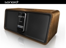 SONORO cuboDock Walnuss-Schwarz - Stereo Dockingstation...