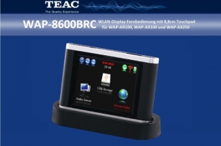 TEAC WAP-8600BRC -, N3,  WLAN-Display-Fernbedienung für WAP-AR100, WAP-AX100 und WAP-AX250