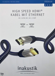 Inakustik Premium High Speed HDMI Kabel 5,0m mit Ethernet HDMI