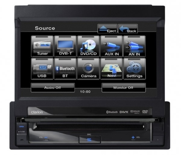 Clarion VZ402E, ausfahrbarer Touchscreen CD DVD USB Bluetooth, N3