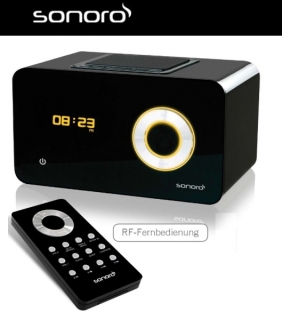 Sonoro elements W Schwarz - Design Internetradio | Aussteller, sehr gut