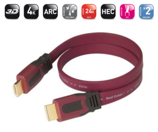 Real Cable HD-E-FLAT 1,5 m - Full HD Flat HDMI-Kabel