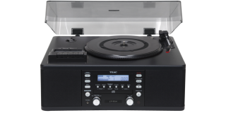 TEAC LP-R500E Schwarz - Phono-/Cassetten-/CD-Recorder/Radio-Kombi | B-Ware, siehe Fotos