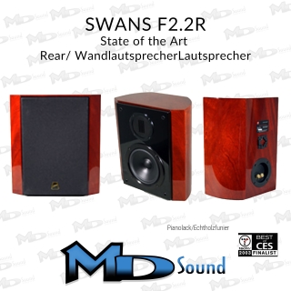 SWANS F2.2R - HighEnd Rear / Wandlautsprecher - Echtholzfunier Pianolack - Paapreis