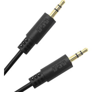 Oehlbach RCA D1C84018 Klinke Audio Anschlusskabel [1x Klinkenstecker 3.5 mm - 1x Klinkenstecker 3.5 mm] 1.50 m Schwarz