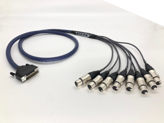 Van Damme Blue Series DB25 auf 8x XLR, 1,5 m Kabel