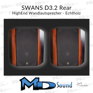 SWANS D3.2R Rear -Wandlautsprecher Echtholz -  HighEnd-Lautsprecher der Extraklasse - Paarpreis