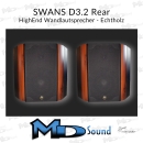 SWANS D3.2 Rear -Wandlautsprecher Echtholz -...