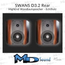 SWANS D3.2R Rear -Wandlautsprecher Echtholz -  HighEnd-Lautsprecher der Extraklasse - Paarpreis