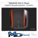 SWANS D3.2R Rear -Wandlautsprecher Echtholz -  HighEnd-Lautsprecher der Extraklasse - Paarpreis