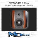 SWANS D3.2R Rear -Wandlautsprecher Echtholz -  HighEnd-Lautsprecher der Extraklasse - Paarpreis