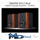 SWANS D3.2R Rear -Wandlautsprecher Echtholz -  HighEnd-Lautsprecher der Extraklasse - Paarpreis