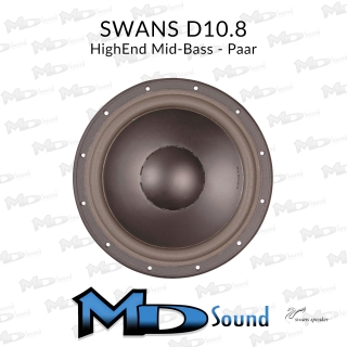 Swans D10.8 HighEnd Mid-Bass/Mitteltieftöner- Paarpreis