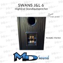 Swans J&L 6 HighEnd Standlautsprecher Schwarz - Stückpreis