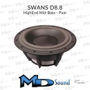 Swans D8.8 8" Tieftöner Mid-Bass Speaker - Paarpreis