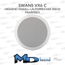 Swans VX6-C Stereo, 6,5" HighEnd Inwall-Lautsprecher weiß - Paar | UVP 320 €