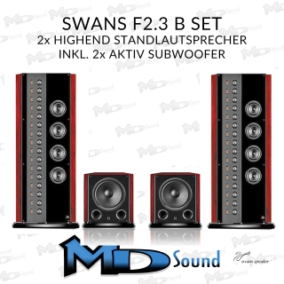 Swans F2.3B, 2x HighEnd Standlautsprecher inkl. 2x Sub 15B-Subwoofer - Setpreis