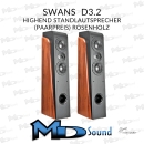 Swans D3.2 HighEnd Standlautsprecher in Rosenholz -...