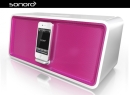 SONORO cuboDock WHT/PNK - Stereo Dockingstation mit...