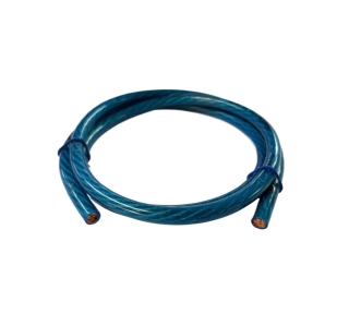 AIV 630522 Strom-/Massekabel 10mm² Kupfer OFC Kupfer feinadrig | Blau | 1,0 m