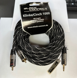 Black Connect Professional Klinke-Cinch-Kabel OFC Kupfer | 10,0 m