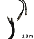 Black Connect Professional Stereo-Cinchkabel RCA OFC | 1,0 m