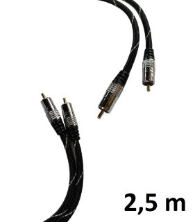 Black Connect Professional Stereo-Cinchkabel RCA OFC | 2,5 m