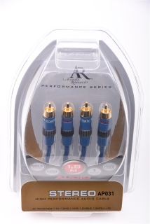 Acoustic Research AP031 1,80 m Performance Stereo Audio Kabel UVP 30 € | Neu