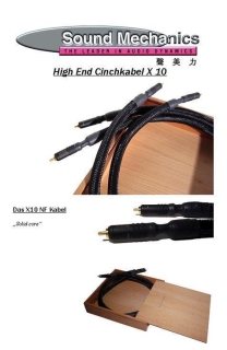 Sound Mechanics X10 1,00 m RCA Interconnect  High-End Cinch-Kabel Stereo Paar UVP war 549.-€